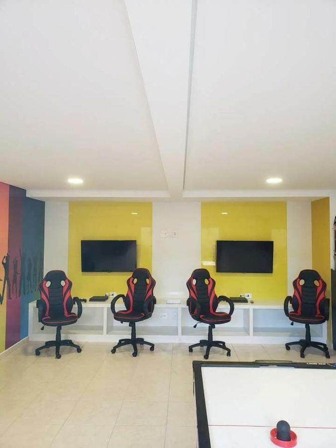 Vista Para Mar!!! Lazer Completo A Poucos Passos Da Praia 과루자 외부 사진